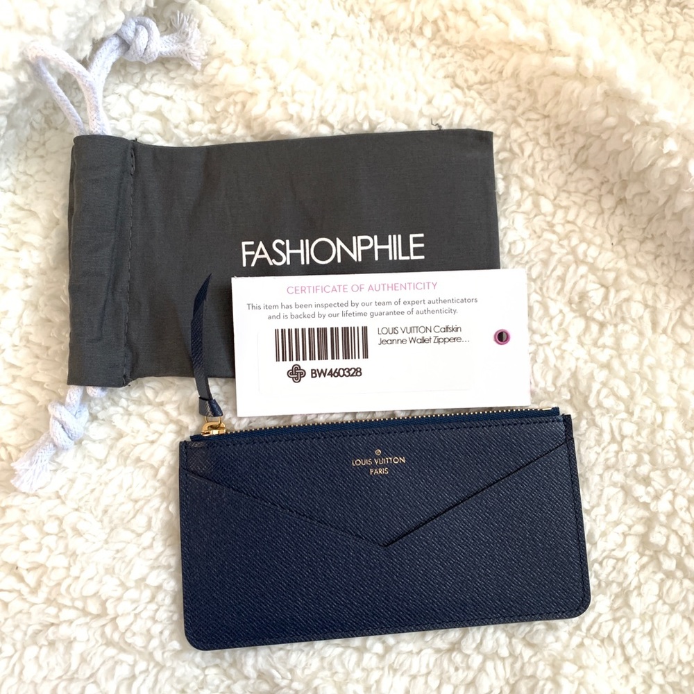 Louis vuitton jeanne wallet zippered pouch